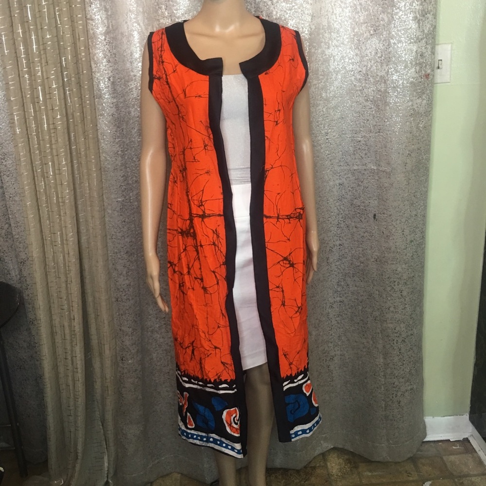 African Ankara sleeveless jacket tailor made